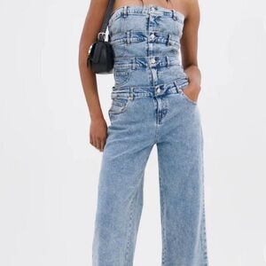 AKIRA Light Blue Wide Leg Jeans